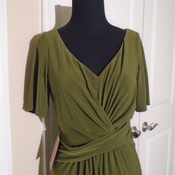 BHLDN NWT Olive Chelle Short Sleeve Maxi Dress - Picture 10 of 13
